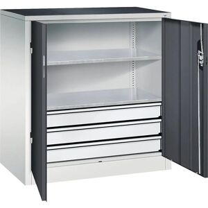 C+P Hellgrauer / Anthrazitgrauer Stauraum-Schrank - Stauraum-Schrank C+P Hellgrauer / Anthrazitgrauer Stauraum-Schrank - Stauraum-Schrank