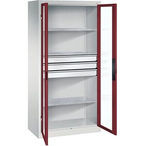 C+P Hellgrau / Rubinrot Schrank - 1950 x 930 x 500 mm - Stahlschrank C+P Hellgrau / Rubinrot Schrank - 1950 x 930 x 500 mm - Stahlschrank