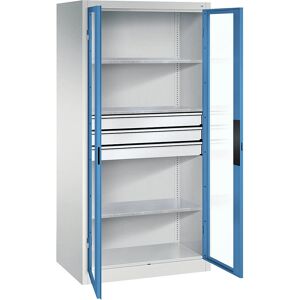 C+P Stauraumschrank - 1950x930x600mm, Grau/Blau, 3 Regale C+P Stauraumschrank - 1950x930x600mm, Grau/Blau, 3 Regale
