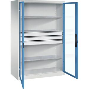 C+P Stahlschrank - Verstellbare Regale - 1950x1200x600mm - Hellgrau/Blau C+P Stahlschrank - Verstellbare Regale - 1950x1200x600mm - Hellgrau/Blau