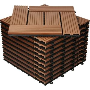 Ecd Germany Piastrelle da Esterno WPC Marrone Chiaro - 30x30cm, 11 pz/m² Ecd Germany Piastrelle da Esterno WPC Marrone Chiaro - 30x30cm, 11 pz/m²