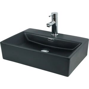 Lavabo in ceramica ML-Design da parete - 510x360 mm - Nero opaco Lavabo in ceramica ML-Design da parete - 510x360 mm - Nero opaco