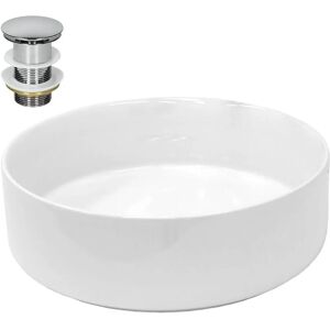 ECD Germany Lavabo in Ceramica Ø 355 x 120mm - Alta qualità, Facile da installare ECD Germany Lavabo in Ceramica Ø 355 x 120mm - Alta qualità, Facile da installare