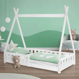 ML-Design Kinder tipi bed met veiligheidsrails - 80x160cm ML-Design Kinder tipi bed met veiligheidsrails - 80x160cm