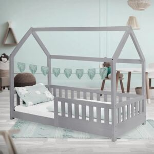 ML-Design Lit pour enfants en pin gris clair 80x160cm - Lit d'enfant - Publicité ML-Design Lit pour enfants en pin gris clair 80x160cm - Lit d'enfant - Publicité