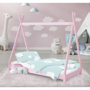 ML-Design Kinderbed - Roze, 70x140cm, Speels Ontwerp ML-Design Kinderbed - Roze, 70x140cm, Speels Ontwerp