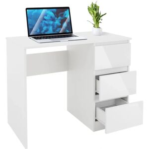 ML-design Scrivania Moderna con 3 Cassetti Bianca - Arredamento Ufficio e Studio ML-design Scrivania Moderna con 3 Cassetti Bianca - Arredamento Ufficio e Studio