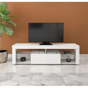 ML-Design Blanco 140x51x35cm Mueble TV - Estante Moderno Minimalista ML-Design Blanco 140x51x35cm Mueble TV - Estante Moderno Minimalista