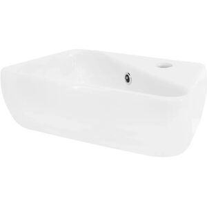 Lavabo in Ceramica ML-Design 45x27x13 cm - Design Moderno Angolare Lavabo in Ceramica ML-Design 45x27x13 cm - Design Moderno Angolare