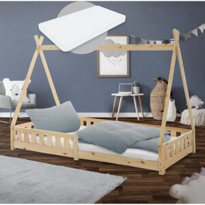 ML-Design Tipi Kinderbed - Den, Valbescherming, 90x200cm ML-Design Tipi Kinderbed - Den, Valbescherming, 90x200cm