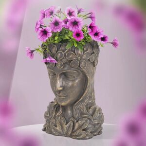 ML-Design Vaso da Fiori Testa di Donna - Decorazione Giardino - 21x16x32 cm ML-Design Vaso da Fiori Testa di Donna - Decorazione Giardino - 21x16x32 cm