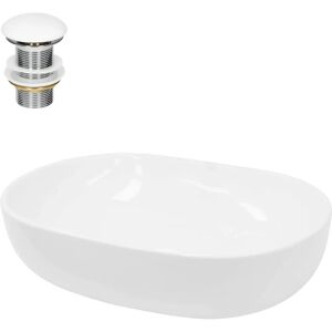 ECD GERMANY Keramik Badezimmer Waschtisch 600x420x145mm Modernes Design ECD GERMANY Keramik Badezimmer Waschtisch 600x420x145mm Modernes Design