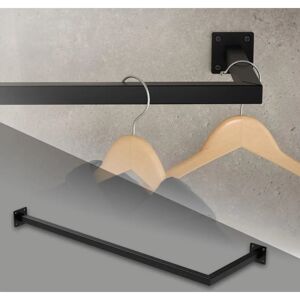 ML-Design Wandgarderobe - 90x30cm Schwarz Edelstahl für Bad & Küche ML-Design Wandgarderobe - 90x30cm Schwarz Edelstahl für Bad & Küche