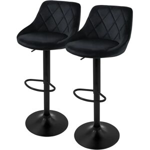 ML-Design Regulowane hokerki z aksamitu - 2 sztuki ML-Design Regulowane hokerki z aksamitu - 2 sztuki