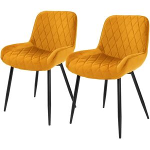 Sedie da pranzo in velluto ocre ML-Design - Sedie Sedie da pranzo in velluto ocre ML-Design - Sedie