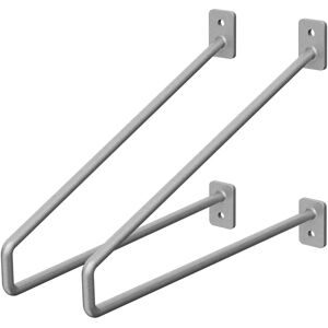 ML-DESIGN Set van 2 Plankdragers 265mm Grijs Industrieel voor Muur ML-DESIGN Set van 2 Plankdragers 265mm Grijs Industrieel voor Muur