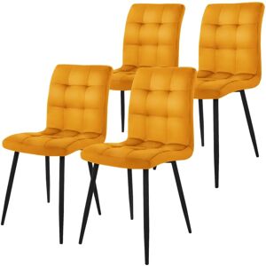 ML-Design Ensemble de 4 chaises en velours - Moderne et élégante - Publicité ML-Design Ensemble de 4 chaises en velours - Moderne et élégante - Publicité