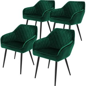 ML-Design Zestaw 4 Krzeseł do Jadalni - Zielony Aksamitu ML-Design Zestaw 4 Krzeseł do Jadalni - Zielony Aksamitu