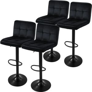ML-Design Set van 4 Fluwelen Barkrukken ML-Design Set van 4 Fluwelen Barkrukken