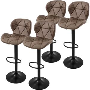 ML-Design Bruine Kunstleer Barkrukken - Verstelbare Hoogte, Ergonomische Rugleuning ML-Design Bruine Kunstleer Barkrukken - Verstelbare Hoogte, Ergonomische Rugleuning