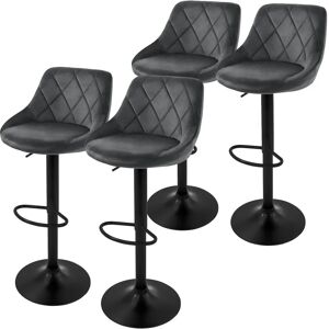 ML-Design Zestaw 4 Hokerów z Aksamitu Regulowana Wysokość 62-82cm - Hokerki ML-Design Zestaw 4 Hokerów z Aksamitu Regulowana Wysokość 62-82cm - Hokerki