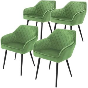 ML-Design Zielone aksamitne krzesła do jadalni - Krzesła do jadalni ML-Design Zielone aksamitne krzesła do jadalni - Krzesła do jadalni