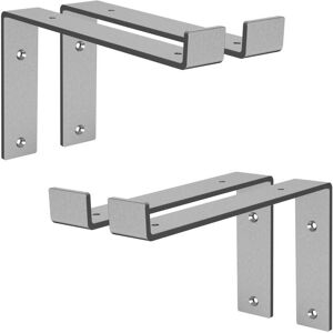 ML-DESIGN Setti 4 metallihyllytelineitä - Harmaa - Seinälle ML-DESIGN Setti 4 metallihyllytelineitä - Harmaa - Seinälle