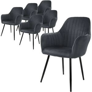 ML-Design 6 Ergonomiczne Krzesła Jadalniane z Aksamitu ML-Design 6 Ergonomiczne Krzesła Jadalniane z Aksamitu
