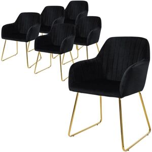 ML-Design 6x Krzesła do Jadalni z Aksamitnego Materiału - Nowoczesny Luksus ML-Design 6x Krzesła do Jadalni z Aksamitnego Materiału - Nowoczesny Luksus