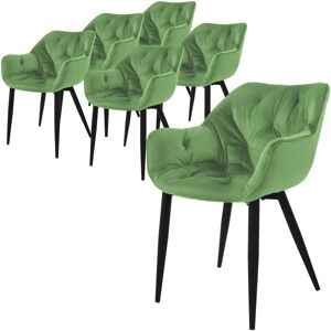 ML-Design Zestaw 6 Krzeseł do Jadalni z Weluru - Krzesło do Jadalni ML-Design Zestaw 6 Krzeseł do Jadalni z Weluru - Krzesło do Jadalni
