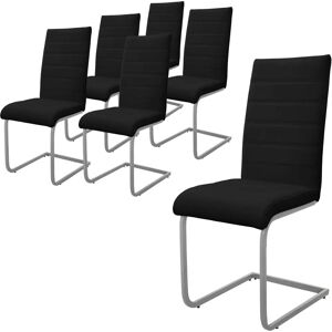 ML-Design Schwarze Ergonomische Kantilever Esszimmerstühle - Set von 6 ML-Design Schwarze Ergonomische Kantilever Esszimmerstühle - Set von 6