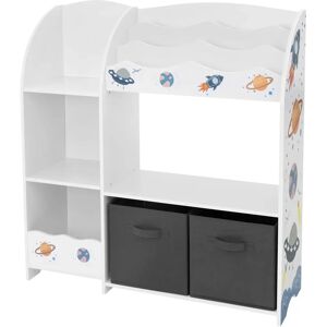 Joyz Kinder Raumregal mit 8 Fächern, 2 Stoffkisten - Kindershelf Joyz Kinder Raumregal mit 8 Fächern, 2 Stoffkisten - Kindershelf