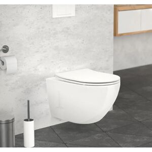 Luxebath WC Céramique Suspendu 53,5cm Sans Rebord Moderne - Publicité Luxebath WC Céramique Suspendu 53,5cm Sans Rebord Moderne - Publicité