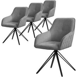 ML-DESIGN Krzesło Biurowe - Szare - Obrót o 360° - Nowoczesny Design ML-DESIGN Krzesło Biurowe - Szare - Obrót o 360° - Nowoczesny Design