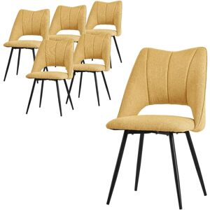 ML-Design Żółte Musztardowe Krzesła do Jadalni - Krzesła do Jadalni ML-Design Żółte Musztardowe Krzesła do Jadalni - Krzesła do Jadalni