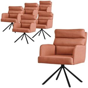 Zestaw 6 Krzeseł Obrotowych ML-Design Pomarańczowe - Ergonomiczne i Nowoczesne Zestaw 6 Krzeseł Obrotowych ML-Design Pomarańczowe - Ergonomiczne i Nowoczesne