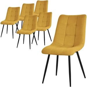 ML-Design 2 Chaises de salle à manger jaune moutarde - Chaises - Publicité ML-Design 2 Chaises de salle à manger jaune moutarde - Chaises - Publicité