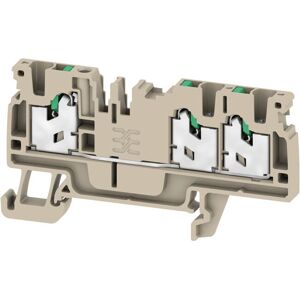 Weidmüller S3C 2.5 Terminal Block - Beige, Green - Series S Weidmüller S3C 2.5 Terminal Block - Beige, Green - Series S