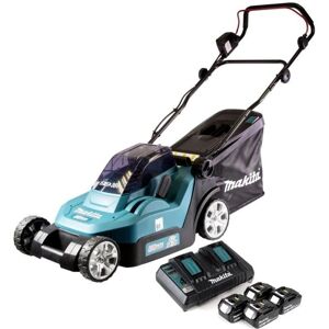 Tondeuse sans fil Makita DLM 432 36 V 43 cm + 4 batteries 4.0 Ah - Publicité Tondeuse sans fil Makita DLM 432 36 V 43 cm + 4 batteries 4.0 Ah - Publicité