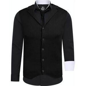 Rusty Neal XL Overhemden-Set - Casual, Zwart-Wit - Overhemd, Vest, Strik Rusty Neal XL Overhemden-Set - Casual, Zwart-Wit - Overhemd, Vest, Strik