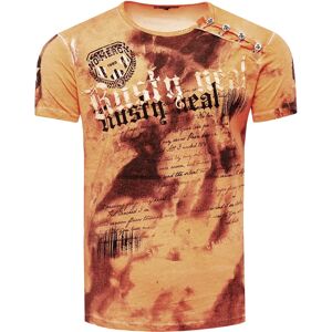 RUSTY NEAL L Orange Batik T-Shirt RUSTY NEAL L Orange Batik T-Shirt