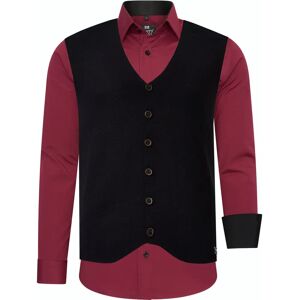 RUSTY NEAL Lange mouwen overhemd - Bordeaux - Casual - Heren - 6XL RUSTY NEAL Lange mouwen overhemd - Bordeaux - Casual - Heren - 6XL