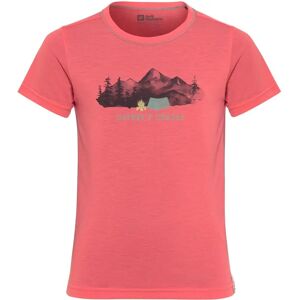 Jack Wolfskin Kids Hiking Graphic T-Shirt - Pink - Lightweight, Moisture-Wicking Jack Wolfskin Kids Hiking Graphic T-Shirt - Pink - Lightweight, Moisture-Wicking
