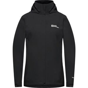 Jack Wolfskin Black Trailtime 2L Jacket - Waterproof, Recycled, Adjustable Jack Wolfskin Black Trailtime 2L Jacket - Waterproof, Recycled, Adjustable