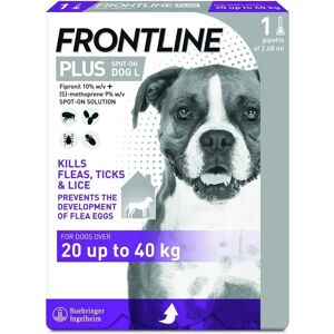 Frontline Plus Large Dogs Flea & Tick Treatment - 1 Pipette Frontline Plus Large Dogs Flea & Tick Treatment - 1 Pipette