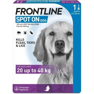 Frontline Large Dog 20-40kg Flea & Tick Spot On - Treatment Frontline Large Dog 20-40kg Flea & Tick Spot On - Treatment