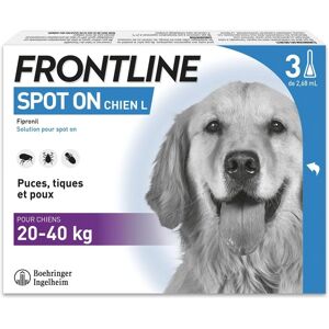 Frontline Dog 3 Pack - Flea, Tick, Lice - 20-40kg Frontline Dog 3 Pack - Flea, Tick, Lice - 20-40kg