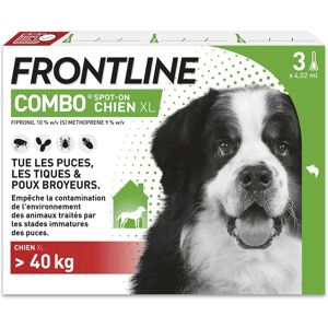 Frontline 3 Pipetas antiparasitarias para perros >40kg - Pulgas, garrapatas, piojos mordedores Frontline 3 Pipetas antiparasitarias para perros >40kg - Pulgas, garrapatas, piojos mordedores