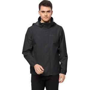 Jack Wolfskin Stormy Point Waterproof Jacket - Black - Lightweight Outdoor Coat Jack Wolfskin Stormy Point Waterproof Jacket - Black - Lightweight Outdoor Coat