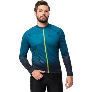 Jack Wolfskin Morobbia Full-Zip L/S Print Blue Daze - Cycling Jersey Jack Wolfskin Morobbia Full-Zip L/S Print Blue Daze - Cycling Jersey